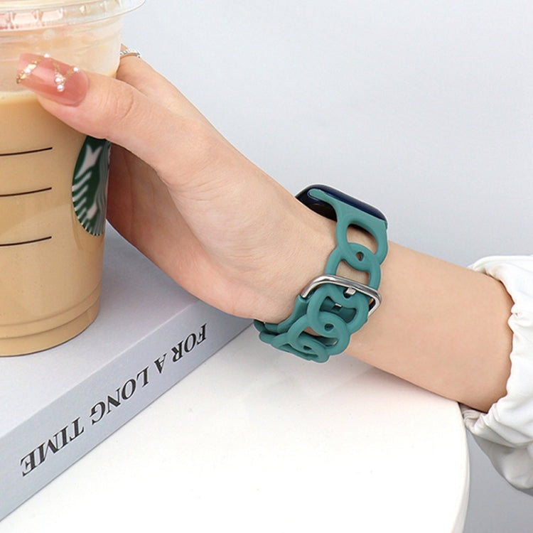 For Apple Watch Series 10 42mm Donut Hollow Silicone Watch Band(White) - free shipping - PMc TechLife - Order now!
