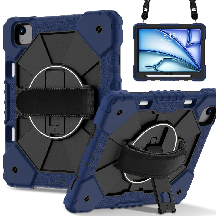 For iPad Air 11 2025 / 2024 Contrast Color Robot Silicone Hybrid PC Tablet Case(Navy Black) - iPad Air 11 2025 / 2024 Cases by PMC Jewellery | Online Shopping South Africa | PMC Jewellery | Buy Now Pay Later Mobicred