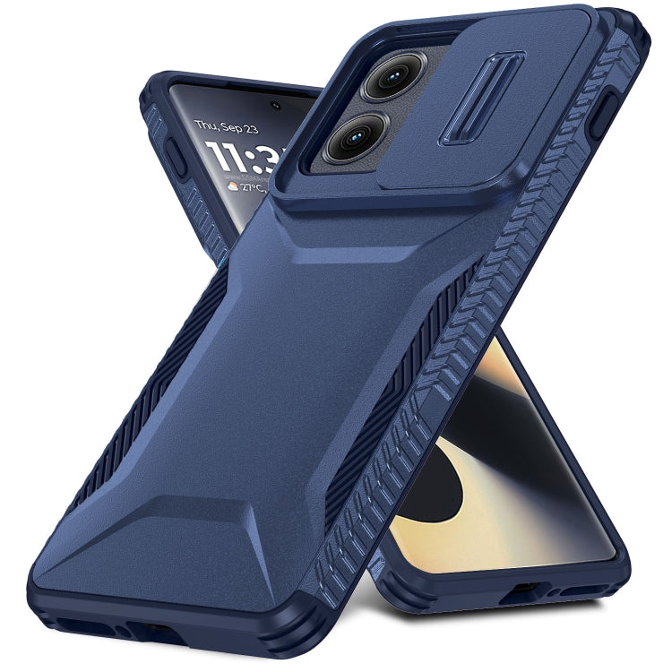 For Motorola Edge 5G 2024 Sliding Camshield Phone Case(Blue) - free shipping - PMC Jewellery - Order now!