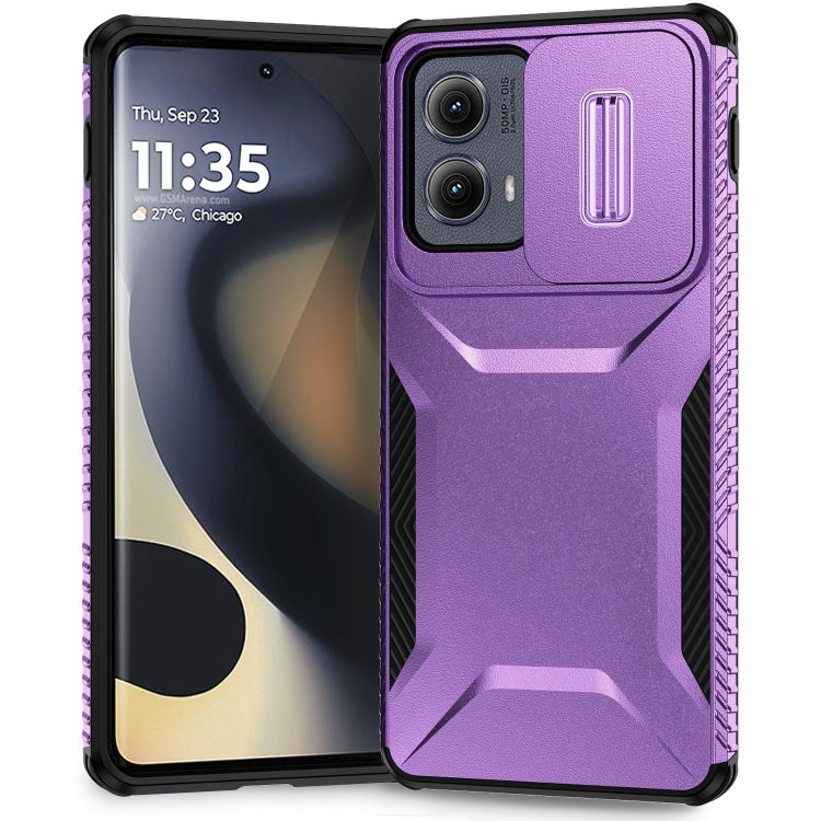 For Motorola Edge 5G 2024 Sliding Camshield Phone Case(Purple) - free shipping - PMC Jewellery - Order now!