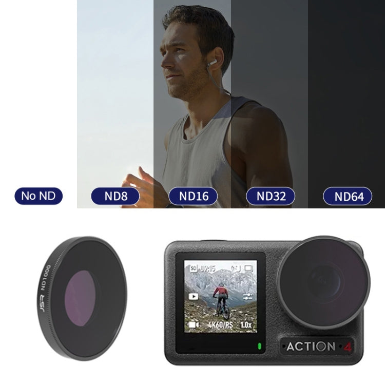 For DJI Osmo Action 4 JUNESTAR Threaded Camera Lens Filter, Filter:ND1000 - Lens Filter by JSR | Online Shopping South Africa | PMC TechLife | Buy Now Pay Later Mobicred