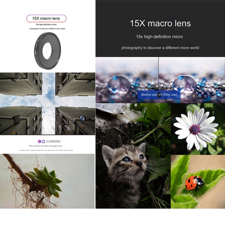 For DJI Osmo Action 4 JUNESTAR Threaded Camera Lens Filter, Filter:Macro 15X - Lens Filter by JSR | Online Shopping South Africa | PMC TechLife | Buy Now Pay Later Mobicred