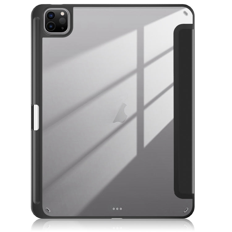 For iPad Air 11 2024 / Pro 11 2022 Acrylic 3-Fold Smart Leather Tablet Case(Black) - iPad Air 11 2024 Cases by PMC TechLife | Online Shopping South Africa | PMC TechLife | Buy Now Pay Later Mobicred