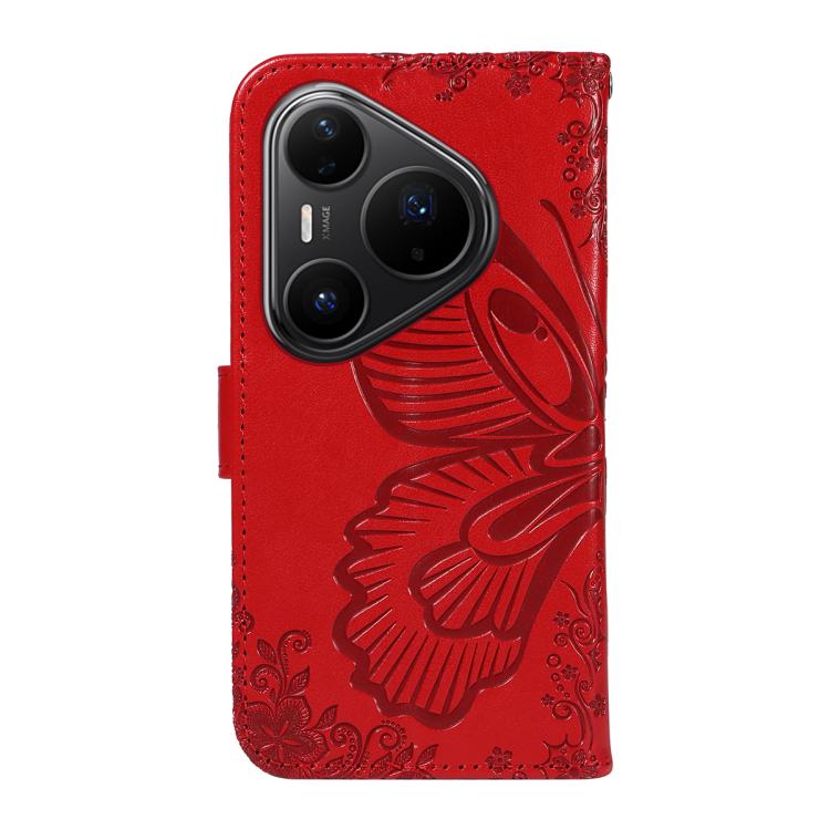 For Huawei Pura 80 Pro 5G Swallowtail Butterfly Embossed Leather Phone Case(Red) - free shipping - PMC TechLife - Order now!