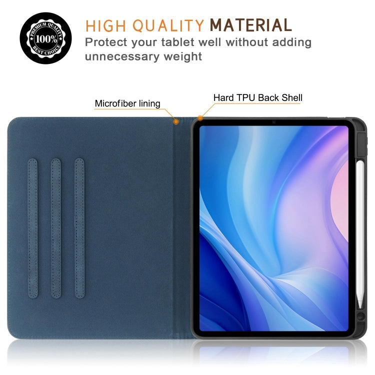 For iPad Air 11 2025 / 2024 Front Stand Smart TPU Leather Tablet Case(Dark Blue) - free shipping - PMC TechLife - Order now!
