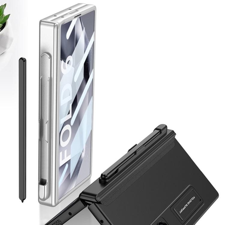 For Samsung Galaxy Z Fold6 GKK Integrated Full Coverage Magnetic Fold Phone Case with Pen Slot, Not Included Pen(Grey) - Galaxy Z Fold6 5G Cases by GKK | Online Shopping South Africa | PMC Jewellery | Buy Now Pay Later Mobicred