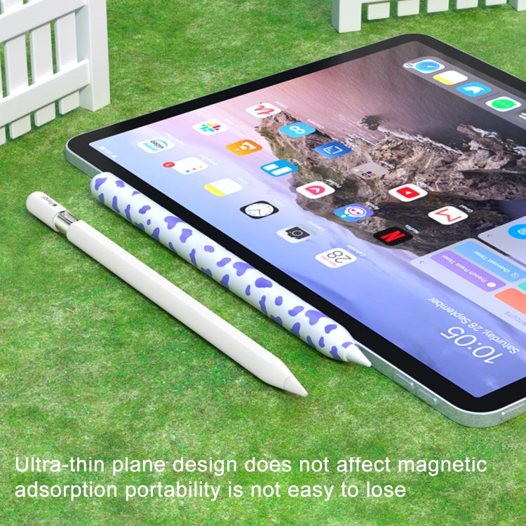 For Apple Pencil 1 Cow Pattern Stylus Silicone Protective Cover(Blue) - Pencil Accessories by PMC Jewellery | Online Shopping South Africa | PMC Jewellery | Buy Now Pay Later Mobicred