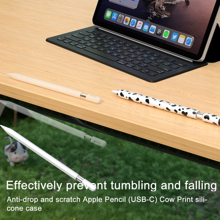 For Apple Pencil 1 Cow Pattern Stylus Silicone Protective Cover(Blue) - Pencil Accessories by PMC Jewellery | Online Shopping South Africa | PMC Jewellery | Buy Now Pay Later Mobicred