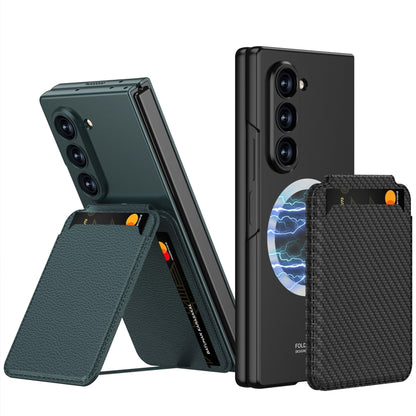 For Samsung Galaxy Z Fold6 GKK Integrated Magsafe Detachable Card Slot Phone Case(Carbon Fiber) - Galaxy Z Fold6 5G Cases by GKK | Online Shopping South Africa | PMC Jewellery | Buy Now Pay Later Mobicred