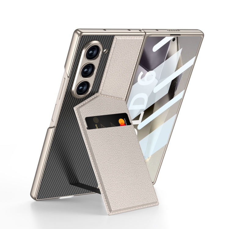 For Samsung Galaxy Z Fold6 GKK Integrated Rotor Bracket Recessed Card Bag Phone Case(Titanium Grey) - Galaxy Z Fold6 5G Cases by GKK | Online Shopping South Africa | PMC Jewellery | Buy Now Pay Later Mobicred