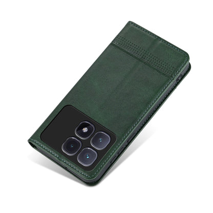 For Redmi K70 Ultra AZNS Magnetic Calf Texture Flip Leather Phone Case(Dark Green) - Xiaomi Cases by AZNS | Online Shopping South Africa | PMC Jewellery | Buy Now Pay Later Mobicred