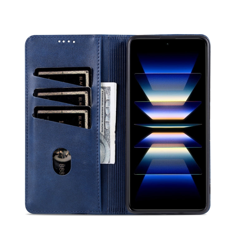 For Redmi K70 Ultra AZNS Magnetic Calf Texture Flip Leather Phone Case(Dark Blue) - Xiaomi Cases by AZNS | Online Shopping South Africa | PMC Jewellery | Buy Now Pay Later Mobicred