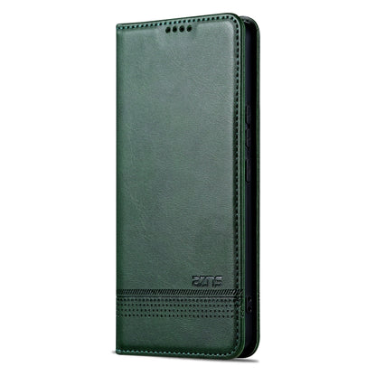 For Redmi Note 14 5G AZNS Magnetic Calf Texture Flip Leather Phone Case(Dark Green) - Note 14 Cases by AZNS | Online Shopping South Africa | PMC Jewellery | Buy Now Pay Later Mobicred