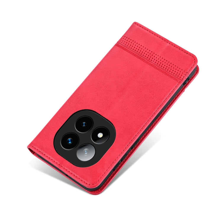 For Redmi Note 14 Pro 5G AZNS Magnetic Calf Texture Flip Leather Phone Case(Red) - Note 14 Pro Cases by AZNS | Online Shopping South Africa | PMC Jewellery | Buy Now Pay Later Mobicred