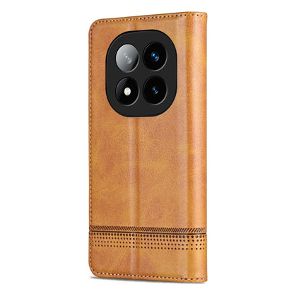 For Redmi Note 14 Pro 5G AZNS Magnetic Calf Texture Flip Leather Phone Case(Light Brown) - Note 14 Pro Cases by AZNS | Online Shopping South Africa | PMC Jewellery | Buy Now Pay Later Mobicred