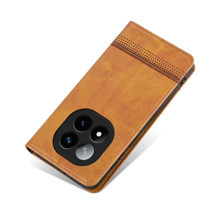 For Redmi Note 14 Pro 5G AZNS Magnetic Calf Texture Flip Leather Phone Case(Light Brown) - Note 14 Pro Cases by AZNS | Online Shopping South Africa | PMC Jewellery | Buy Now Pay Later Mobicred