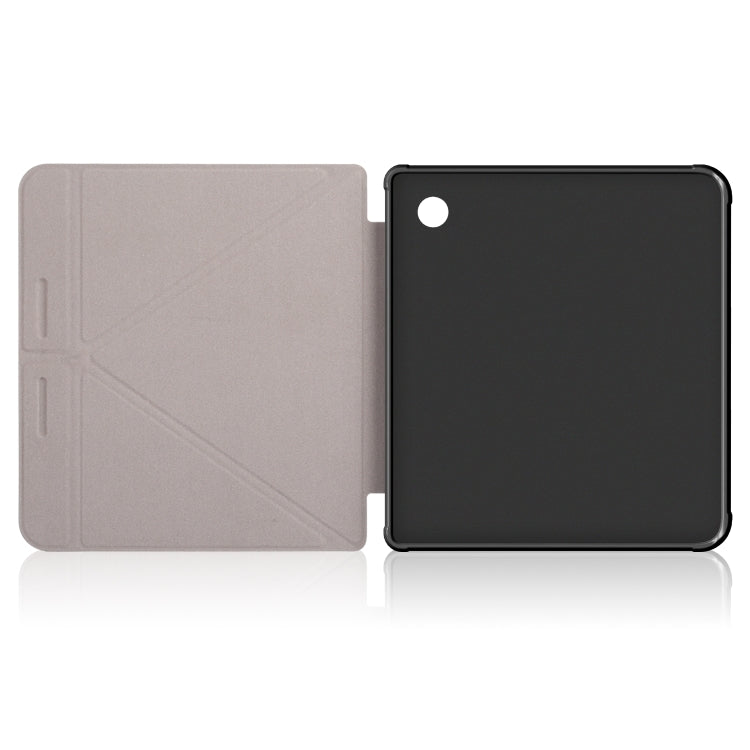 For Kobo Libra Colour 2024 Solid Color Deformation TPU Leather Smart Tablet Case(Black) - Others by PMC Jewellery | Online Shopping South Africa | PMC Jewellery | Buy Now Pay Later Mobicred