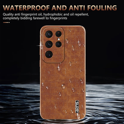 For Samsung Galaxy S25 Ultra 5G AZNS Electroplated Frame Crocodile Texture Full Coverage Phone Case(Black) - Galaxy S25 Ultra 5G Cases by AZNS | Online Shopping South Africa | PMC Jewellery | Buy Now Pay Later Mobicred