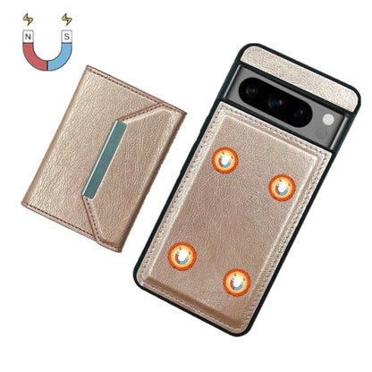 For Google Pixel 9 Pro XL Solid Color Metal Buckle Card Slots Bag Phone Case(Rose Gold) - Google Cases by PMC Jewellery | Online Shopping South Africa | PMC Jewellery | Buy Now Pay Later Mobicred