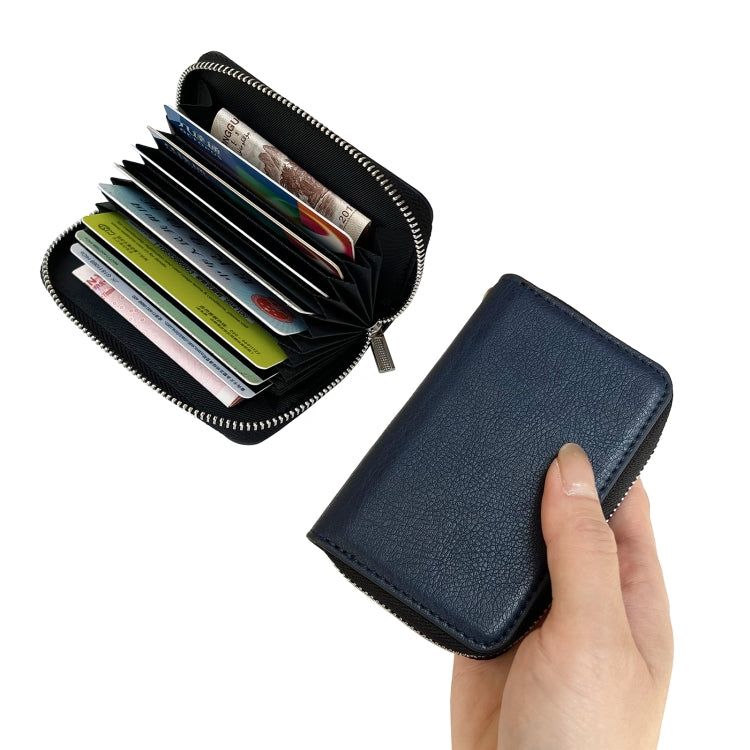 For Google Pixel 7a Solid Color Zipper 11-Card Slots Bag Phone Case with Lanyard(Blue) - Google Cases by PMC TechLife | Online Shopping South Africa | PMC TechLife | Buy Now Pay Later Mobicred