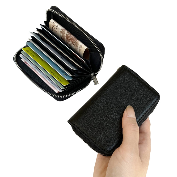 For Google Pixel 6 Solid Color Zipper 11-Card Slots Bag Phone Case with Lanyard(Black) - Google Cases by PMC TechLife | Online Shopping South Africa | PMC TechLife | Buy Now Pay Later Mobicred