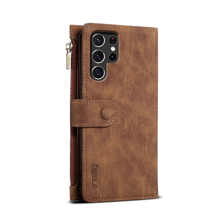 For Samsung Galaxy S25 Ultra 5G ESEBLE Retro Frosted RFID Flip Leather Phone Case(Brown) - Galaxy S25 Ultra 5G Cases by ESEBLE | Online Shopping South Africa | PMC Jewellery | Buy Now Pay Later Mobicred