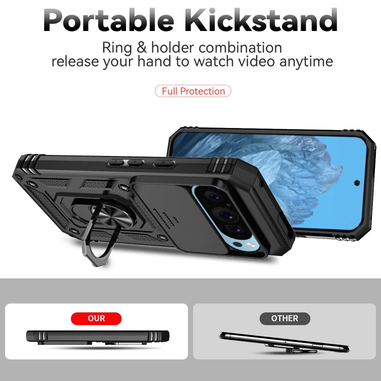 For Google Pixel 9 Sliding Camshield Holder Phone Case(Black) - Google Cases by PMC TechLife | Online Shopping South Africa | PMC TechLife | Buy Now Pay Later Mobicred