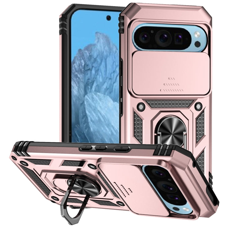 For Google Pixel 9 Sliding Camshield Holder Phone Case(Rose Gold) - Google Cases by PMC TechLife | Online Shopping South Africa | PMC TechLife | Buy Now Pay Later Mobicred