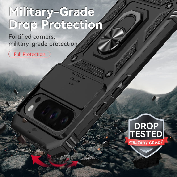 For Google Pixel 9 Pro Sliding Camshield Holder Phone Case(Black) - Google Cases by PMC TechLife | Online Shopping South Africa | PMC TechLife | Buy Now Pay Later Mobicred