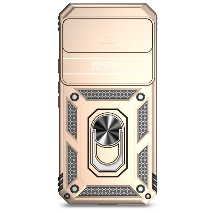 For Google Pixel 9 Pro Sliding Camshield Holder Phone Case(Gold) - Google Cases by PMC TechLife | Online Shopping South Africa | PMC TechLife | Buy Now Pay Later Mobicred