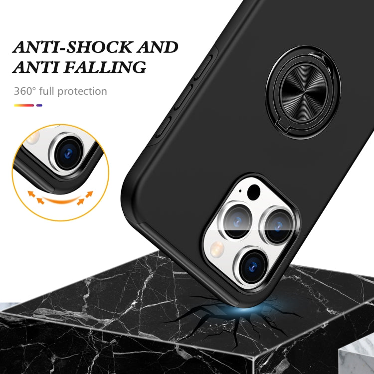 For iPhone 16 Plus Magnetic Ring Holder Phone Case(Black) - iPhone 16 Plus Cases by PMC Jewellery | Online Shopping South Africa | PMC Jewellery | Buy Now Pay Later Mobicred