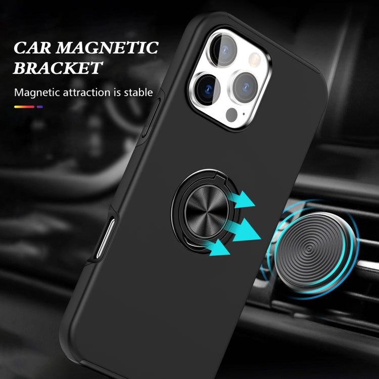For iPhone 16 Pro Magnetic Ring Holder Phone Case(Black) - iPhone 16 Pro Cases by PMC TechLife | Online Shopping South Africa | PMC TechLife | Buy Now Pay Later Mobicred