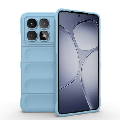 For Redmi K70 Ultra Global Magic Shield TPU + Flannel Phone Case(Light Blue) - Xiaomi Cases by PMC Jewellery | Online Shopping South Africa | PMC Jewellery | Buy Now Pay Later Mobicred