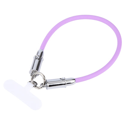 USB-C / Type-C to 8 Pin Data Cable Phone Anti-lost Short Lanyard, Length: 30cm(Purple Silicone) - 2 in 1 Cable by PMC Jewellery | Online Shopping South Africa | PMC Jewellery | Buy Now Pay Later Mobicred