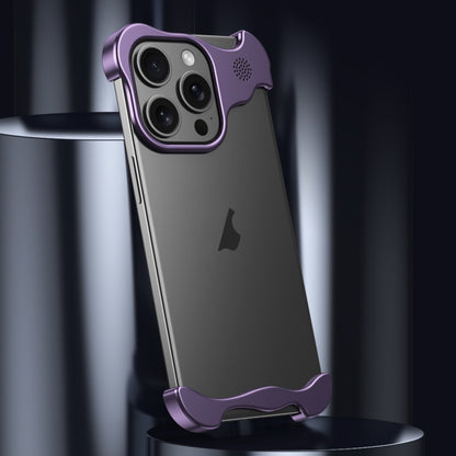 For iPhone 14 Pro Aromatherapy Alloy Frameless Phone Case(Purple) - iPhone 14 Pro Cases by PMC Jewellery | Online Shopping South Africa | PMC Jewellery | Buy Now Pay Later Mobicred