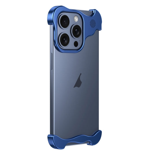 For iPhone 16 Pro Aromatherapy Alloy Frameless Phone Case(Blue) - iPhone 16 Pro Cases by PMC Jewellery | Online Shopping South Africa | PMC Jewellery | Buy Now Pay Later Mobicred