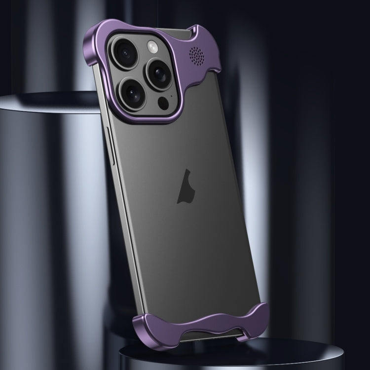 For iPhone 16 Pro Max Aromatherapy Alloy Frameless Phone Case(Purple) - iPhone 16 Pro Max Cases by PMC Jewellery | Online Shopping South Africa | PMC Jewellery | Buy Now Pay Later Mobicred