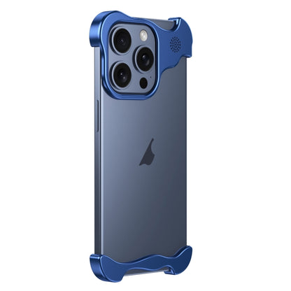 For iPhone 16 Pro Max Aromatherapy Alloy Frameless Phone Case(Blue) - iPhone 16 Pro Max Cases by PMC Jewellery | Online Shopping South Africa | PMC Jewellery | Buy Now Pay Later Mobicred