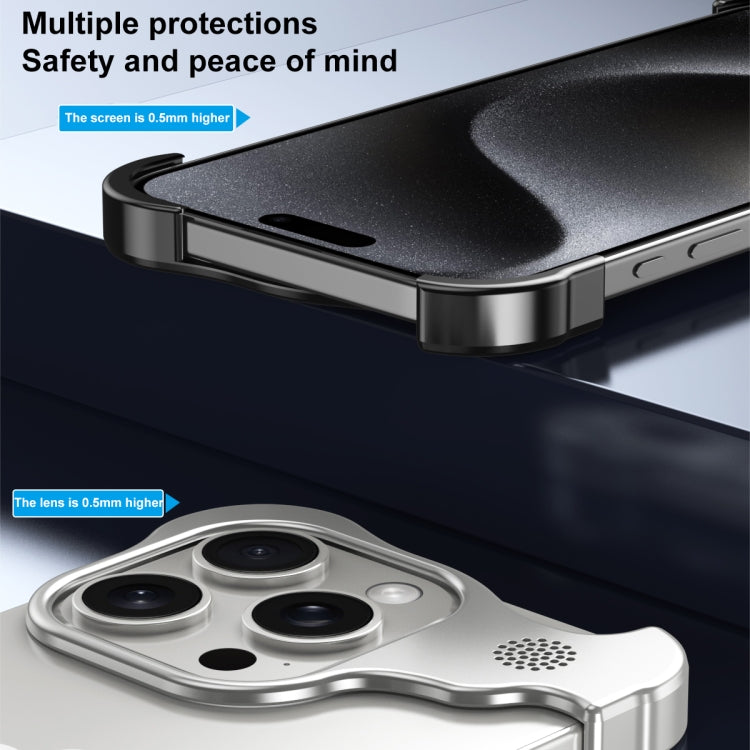 For iPhone 12 Aromatherapy Alloy Frameless Phone Case(Blue) - free shipping - PMC Jewellery - Order now!