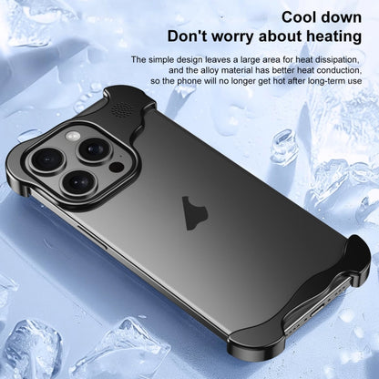 For iPhone 15 Pro Max Aromatherapy Alloy Frameless Phone Case(Black) - iPhone 15 Pro Max Cases by PMC Jewellery | Online Shopping South Africa | PMC Jewellery | Buy Now Pay Later Mobicred