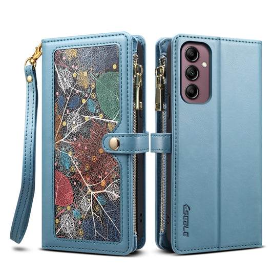 For Samsung Galaxy S24 FE 5G ESEBLE Star Series Lanyard Zipper Wallet RFID Leather Case(Blue) - Galaxy S24 FE 5G Cases by ESEBLE | Online Shopping South Africa | PMC Jewellery | Buy Now Pay Later Mobicred