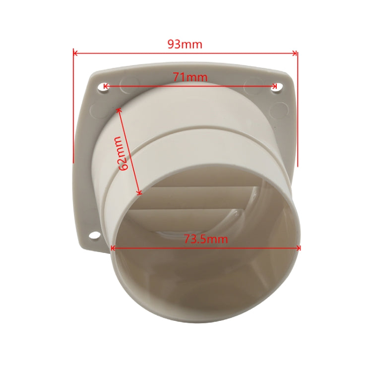 Yacht / RV 93.5mm Louvered Vents with Screws(White) - Air Conditioning System by PMC TechLife | Online Shopping South Africa | PMC TechLife | Buy Now Pay Later Mobicred