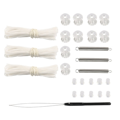 27pcs / Set RV / Yacht Pleated Shade Accessories Pull Cord Double Wheel Plug Spring(White) - Hand Tool Sets by PMC Jewellery | Online Shopping South Africa | PMC Jewellery | Buy Now Pay Later Mobicred