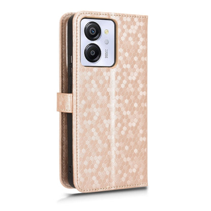 For Blackview Oscal Modern 8 / Color 8 Honeycomb Dot Texture Leather Phone Case(Gold) - More Brand by PMC Jewellery | Online Shopping South Africa | PMC Jewellery | Buy Now Pay Later Mobicred