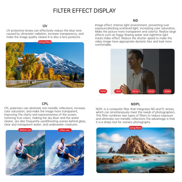 For Insta360 GO 3S JUNESTAR Camera Lens Filter, Filter:ND64 - free shipping - PMC TechLife - Order now!