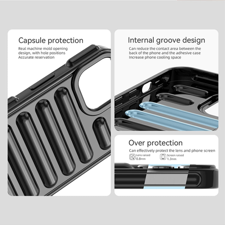 For iPhone 16e Capsule Series Candy Color TPU Phone Case(Black) - iPhone 16e Cases by PMC TechLife | Online Shopping South Africa | PMC TechLife | Buy Now Pay Later Mobicred