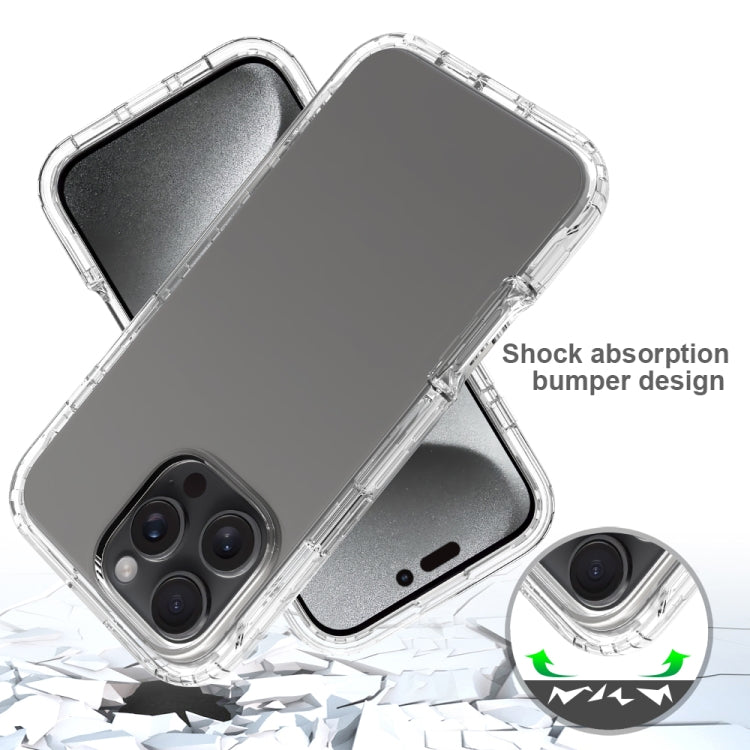 For iPhone 16 Pro Max Clear TPU Hybrid PC Shockproof Phone Case(Transparent) - iPhone 16 Pro Max Cases by PMC Jewellery | Online Shopping South Africa | PMC Jewellery | Buy Now Pay Later Mobicred