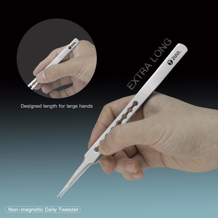 2UUL Non-magnetic Stainless Stencil Tweezers with Holes, Model:TW21 - Tweezers by 2UUL | Online Shopping South Africa | PMC TechLife | Buy Now Pay Later Mobicred