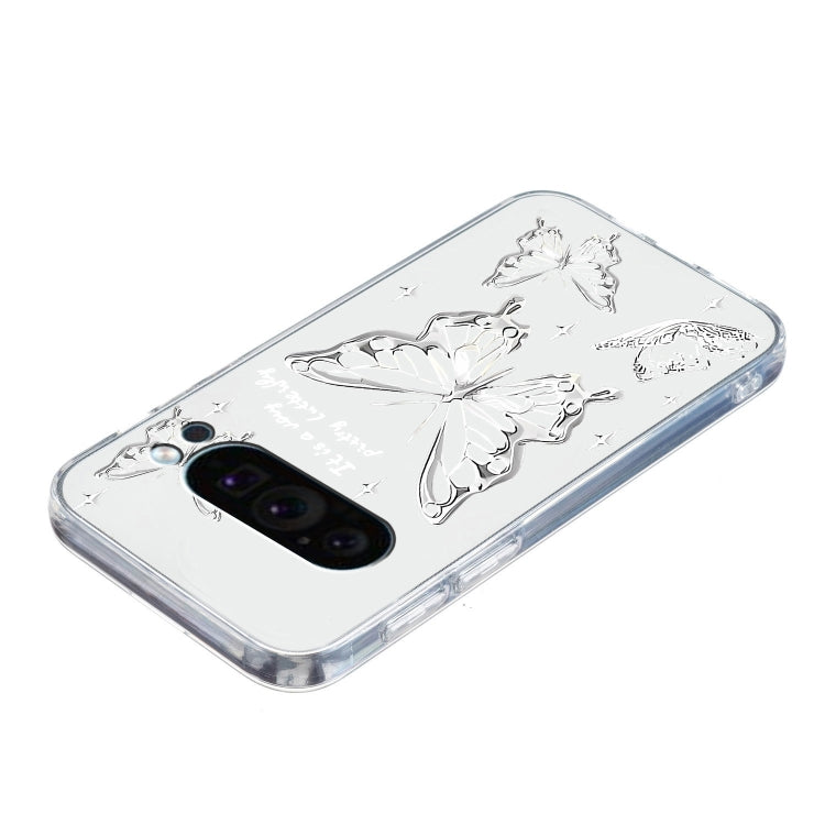 For Google Pixel 9 Colored Drawing Pattern Transparent TPU Phone Case(Butterflies) - Google Cases by PMC Jewellery | Online Shopping South Africa | PMC Jewellery | Buy Now Pay Later Mobicred