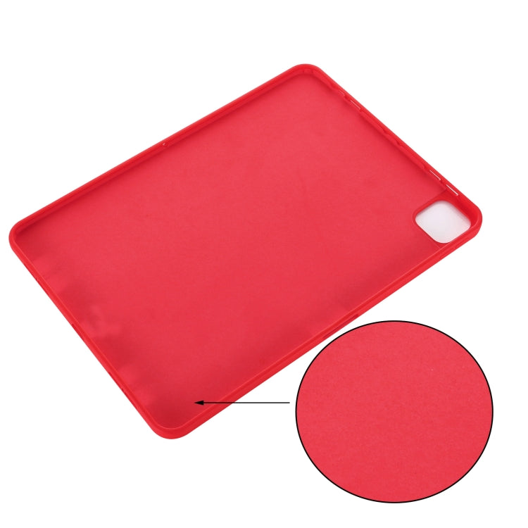 For iPad Pro 13 2024 Pure Color Liquid Silicone Shockproof Tablet Case(Red) - iPad Pro 13 2024 Cases by PMC Jewellery | Online Shopping South Africa | PMC Jewellery | Buy Now Pay Later Mobicred